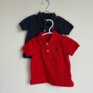 Ralph Lauren Kids Polo Shirt Duo - Red and Blue